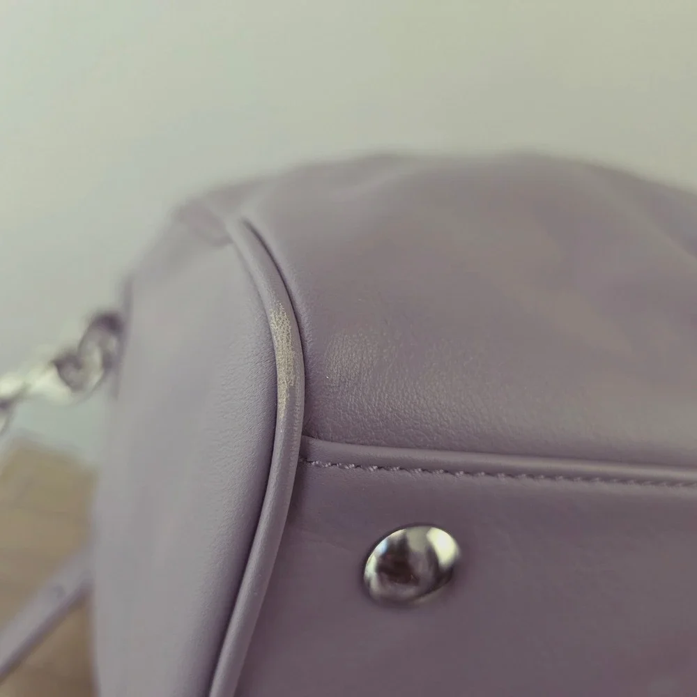Coach Taylor East West Satchel Lavender Purple Leather Shoulder Bag